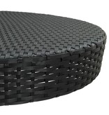 VidaXL 5-delige Tuinbarset met kussens poly rattan zwart