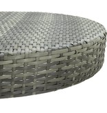 VidaXL 5-delige Tuinbarset met kussens poly rattan grijs