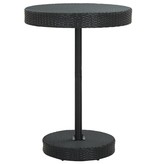 VidaXL 5-delige Tuinbarset met kussens poly rattan zwart