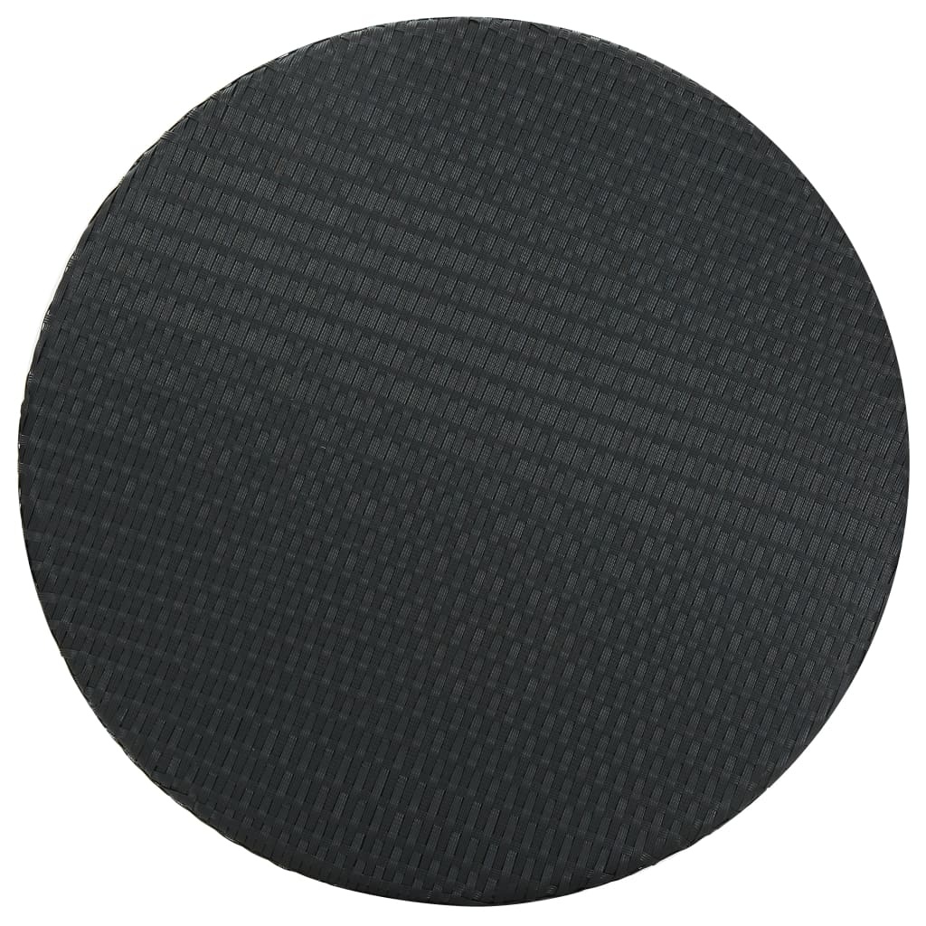 VidaXL 5-delige Tuinbarset met kussens poly rattan zwart