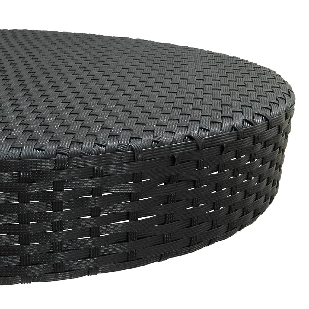 VidaXL 5-delige Tuinbarset met kussens poly rattan zwart
