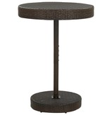 VidaXL 5-delige Tuinbarset met kussens poly rattan bruin