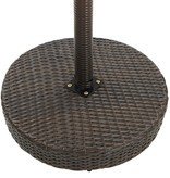 VidaXL 5-delige Tuinbarset met kussens poly rattan bruin