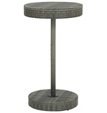 VidaXL 3-delige Tuinbarset met kussens poly rattan grijs
