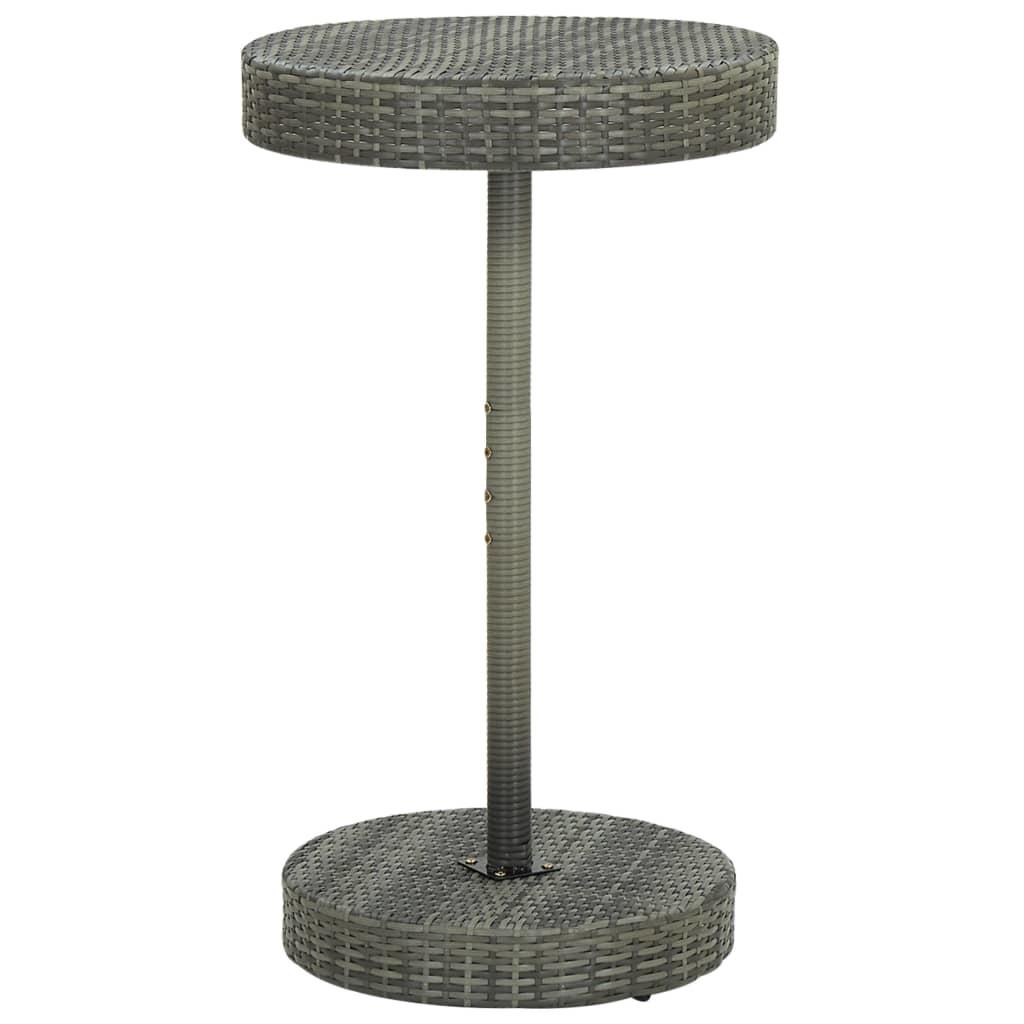 VidaXL 3-delige Tuinbarset met kussens poly rattan grijs