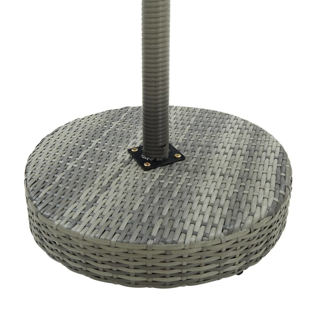 VidaXL 3-delige Tuinbarset met kussens poly rattan grijs