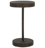 VidaXL 3-delige Tuinbarset met kussens poly rattan bruin