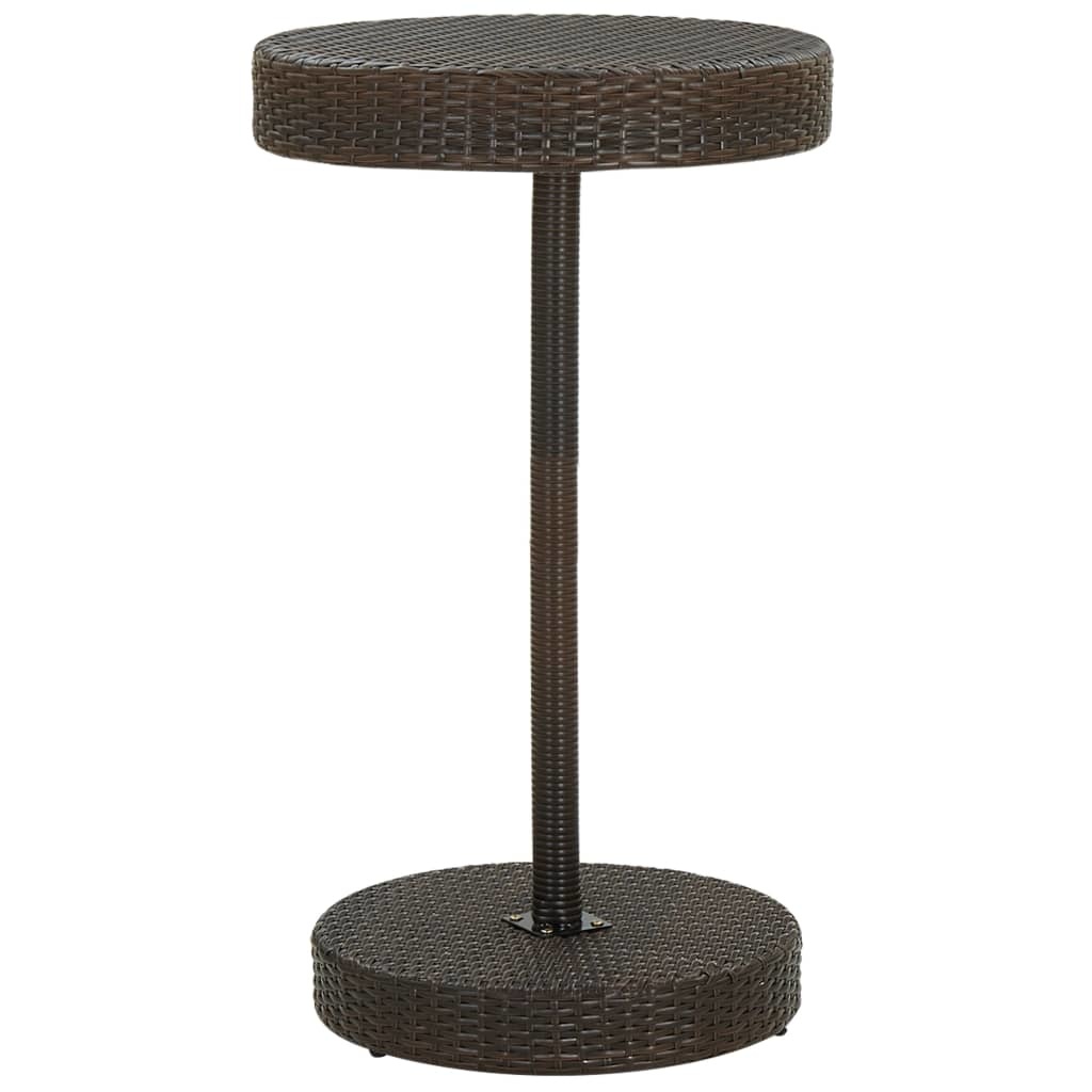 VidaXL 3-delige Tuinbarset met kussens poly rattan bruin