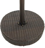 VidaXL 3-delige Tuinbarset met kussens poly rattan bruin