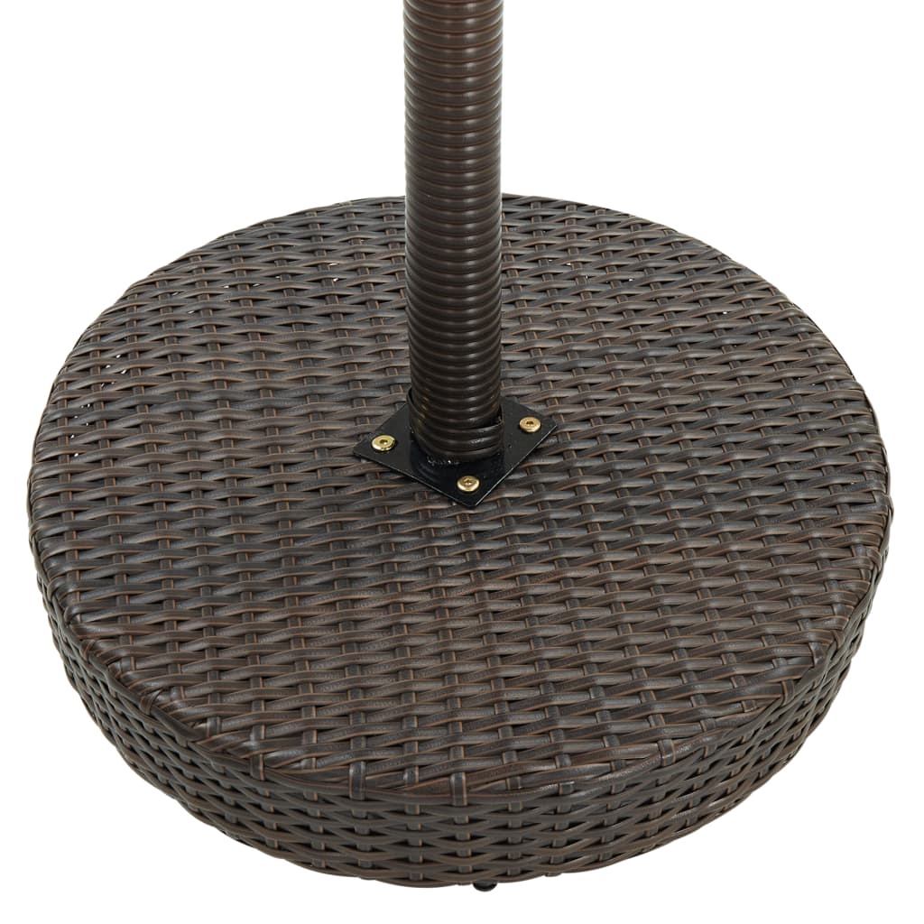 VidaXL 3-delige Tuinbarset met kussens poly rattan bruin