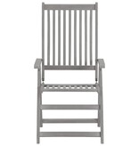 VidaXL Tuinstoelen 3 st verstelbaar met kussens massief acaciahout