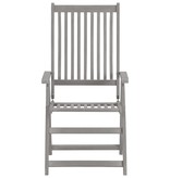 VidaXL Tuinstoelen 3 st verstelbaar met kussens massief acaciahout
