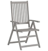 VidaXL Tuinstoelen 2 st verstelbaar met kussens massief acaciahout