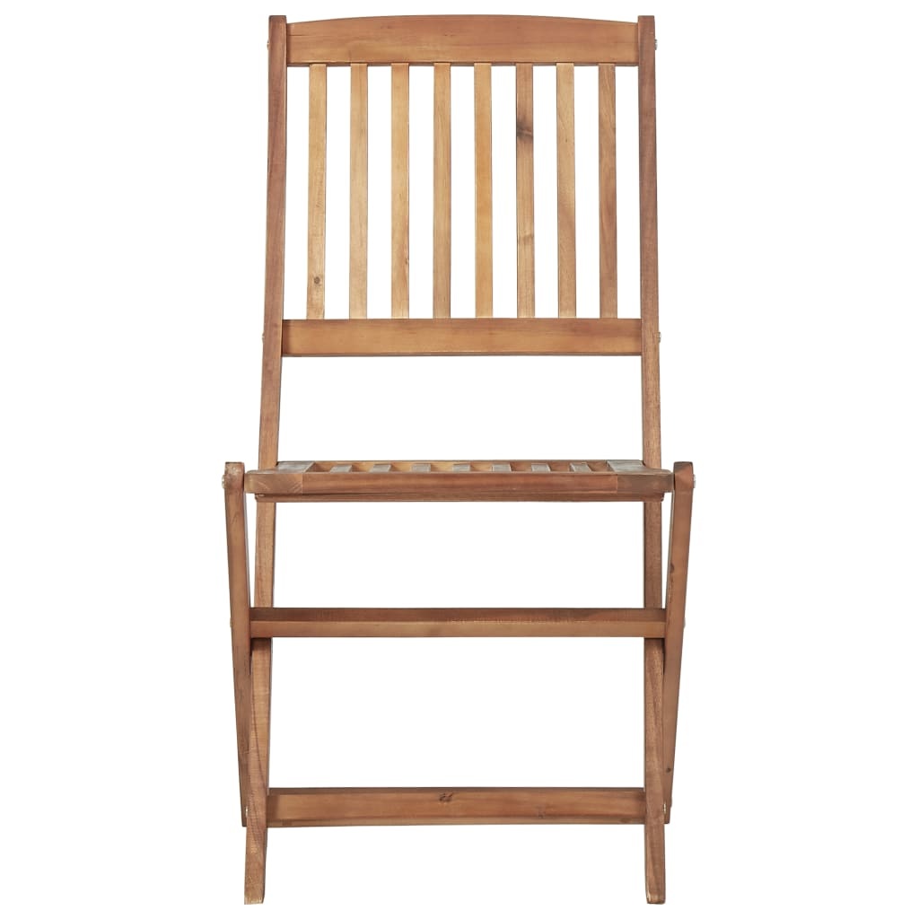 VidaXL Tuinstoelen inklapbaar 4 st met kussens massief acaciahout
