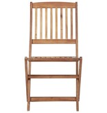 VidaXL Tuinstoelen 2 st inklapbaar met kussens massief acaciahout