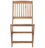 VidaXL Tuinstoelen inklapbaar 2 st met kussens massief acaciahout