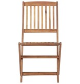 VidaXL Tuinstoelen inklapbaar 2 st met kussens massief acaciahout