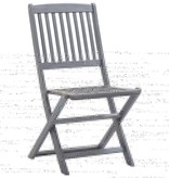 VidaXL Tuinstoelen 2 st inklapbaar met kussens massief acaciahout