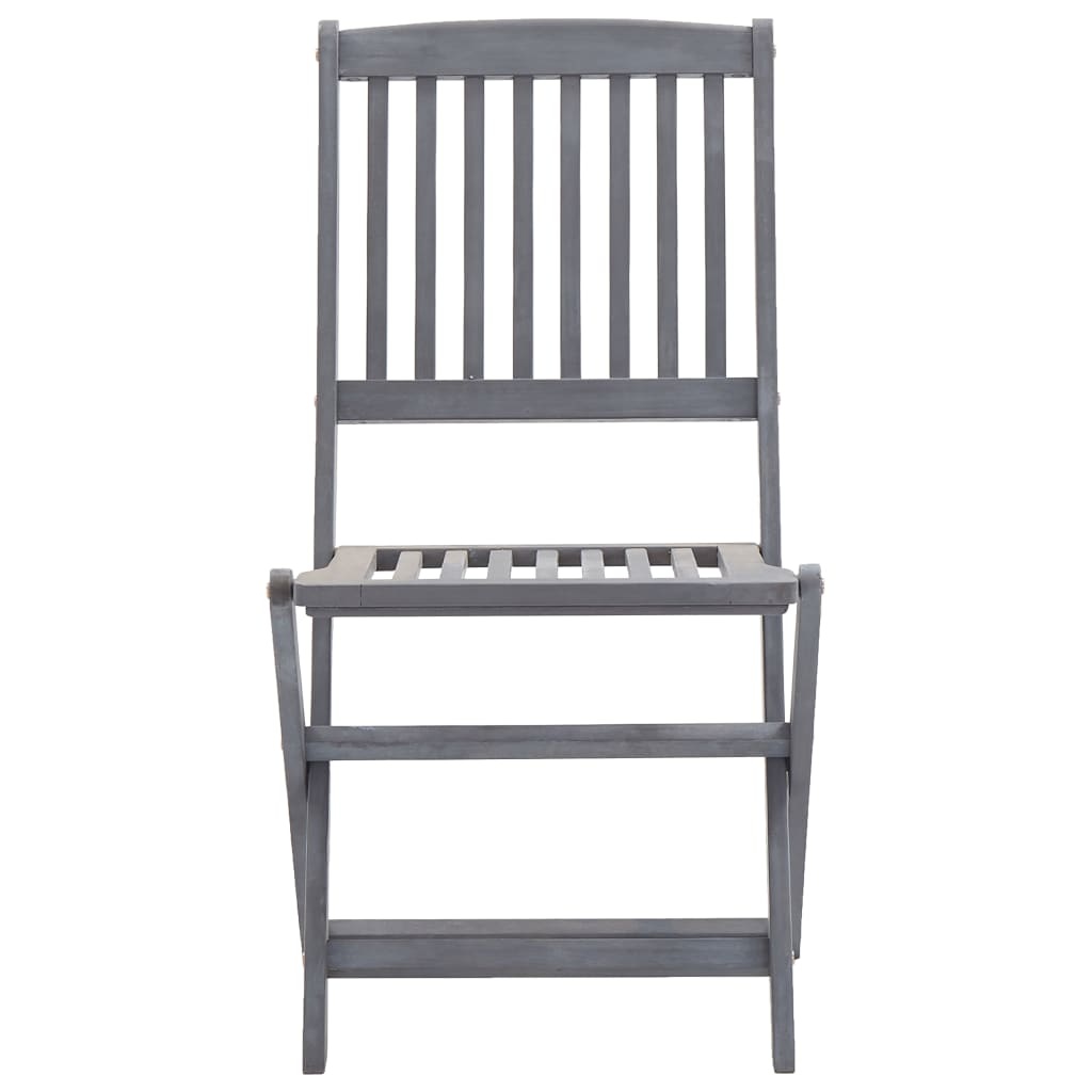 VidaXL Tuinstoelen 2 st inklapbaar met kussens massief acaciahout