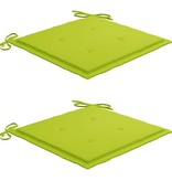 VidaXL Tuinstoelen 2 st inklapbaar met kussens massief acaciahout