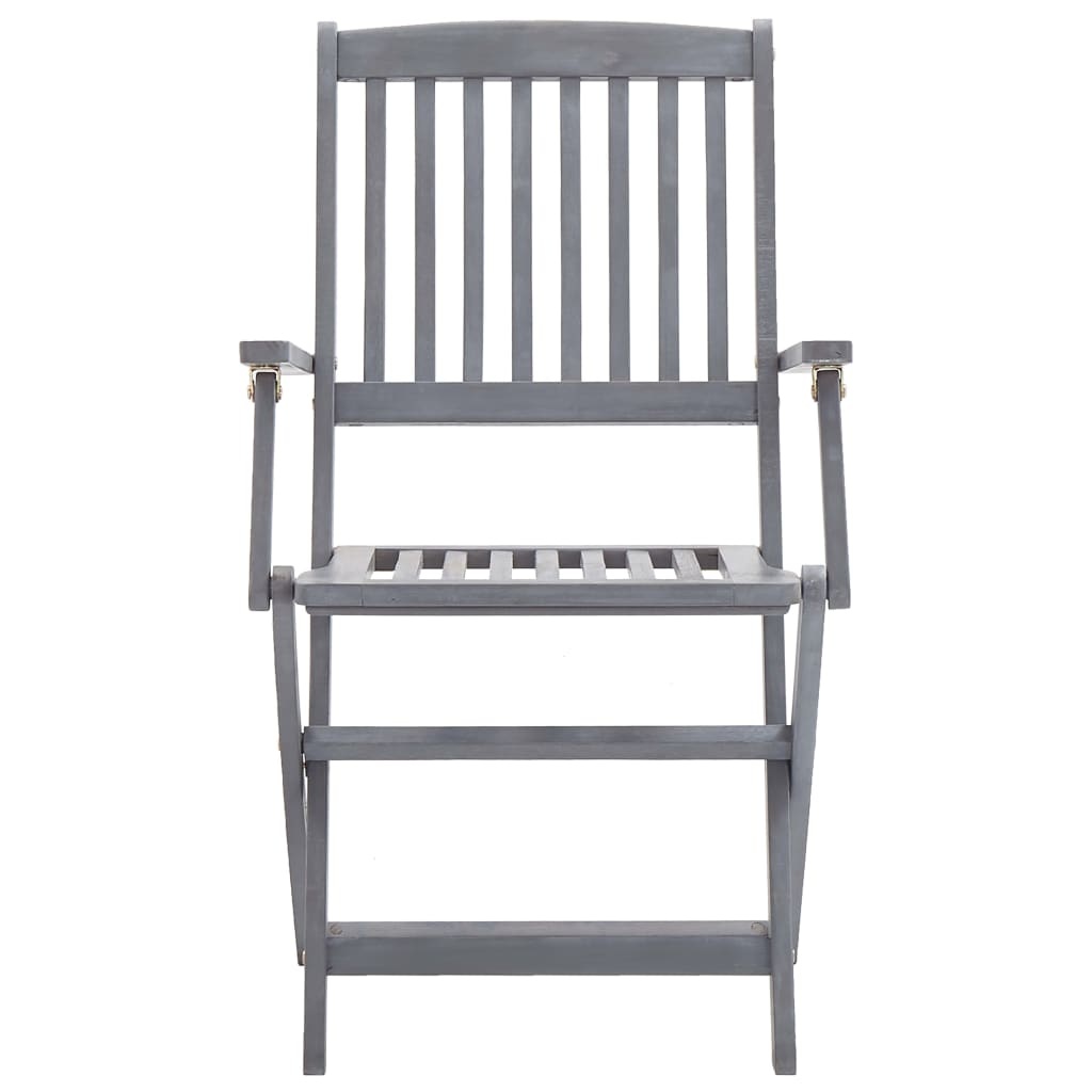 VidaXL Tuinstoelen 4 st inklapbaar met kussens massief acaciahout