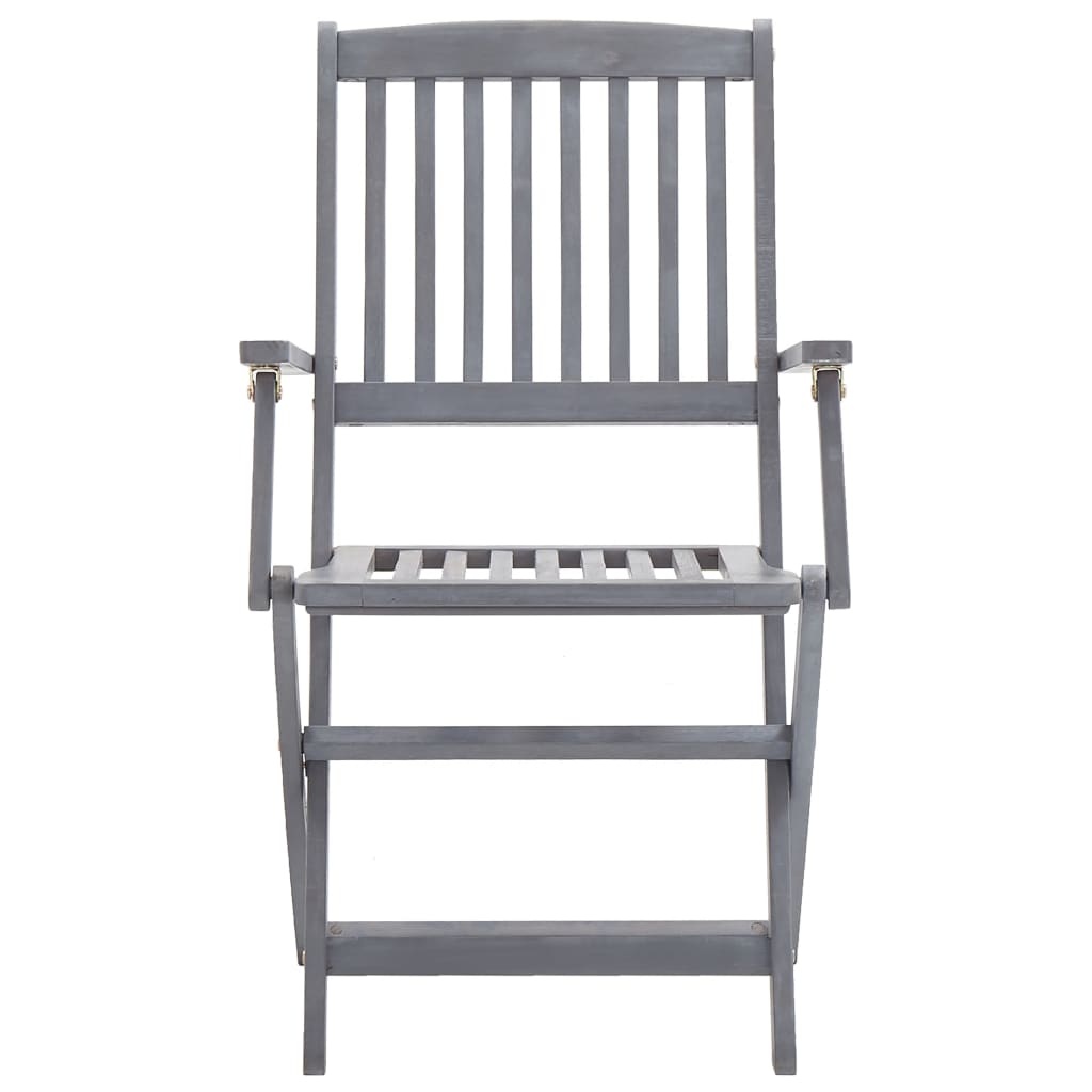 VidaXL Tuinstoelen 2 st inklapbaar met kussens massief acaciahout
