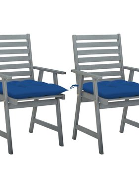 VidaXL Tuinstoelen 2 st met kussens massief acaciahout
