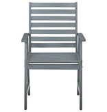 VidaXL Tuinstoelen 2 st met kussens massief acaciahout