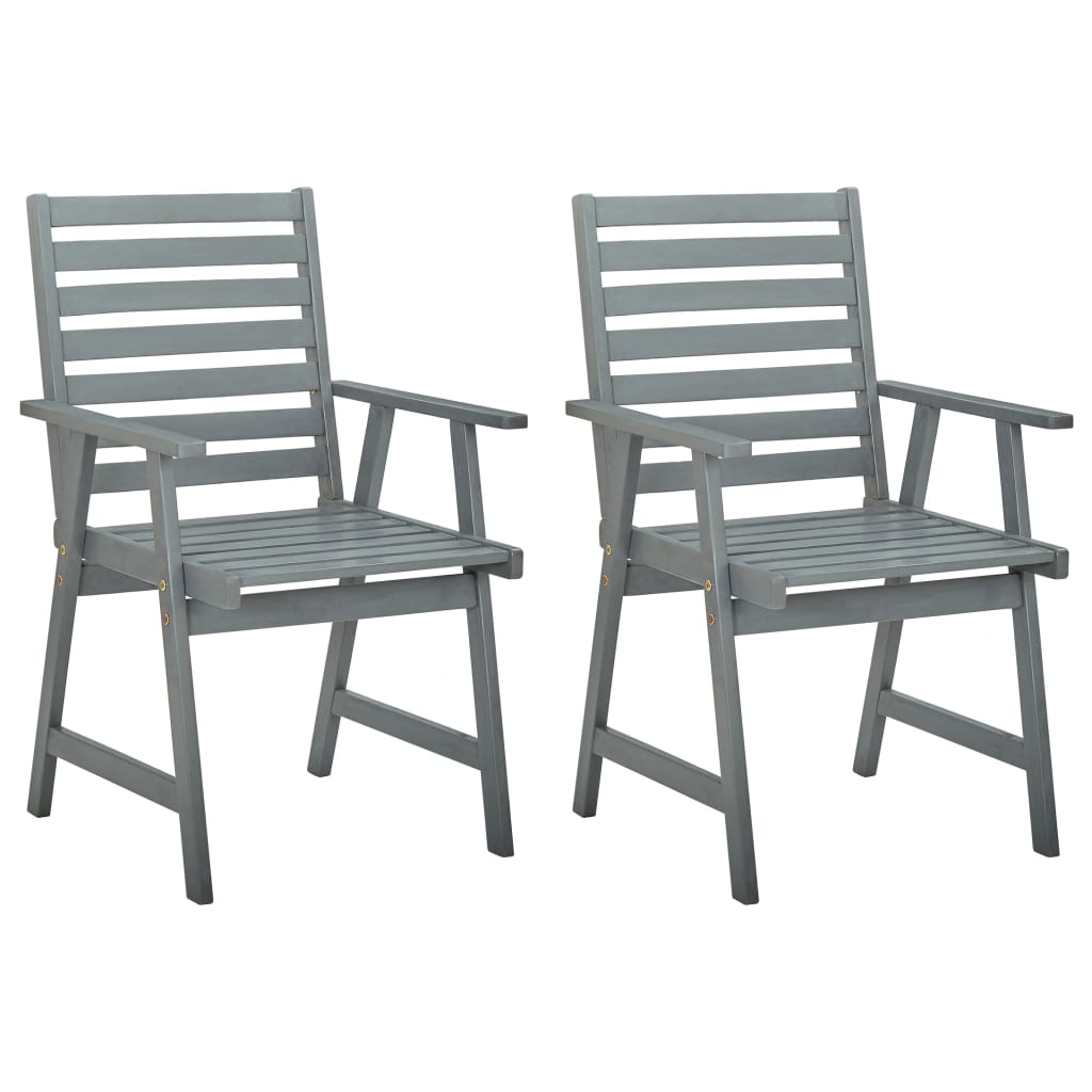 VidaXL Tuinstoelen 2 st met kussens massief acaciahout