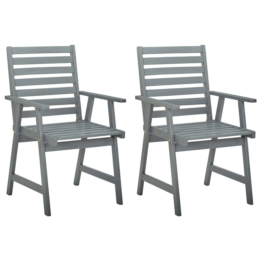 VidaXL Tuinstoelen 2 st met kussens massief acaciahout