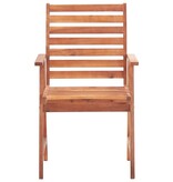 VidaXL Tuinstoelen 3 st met kussens massief acaciahout