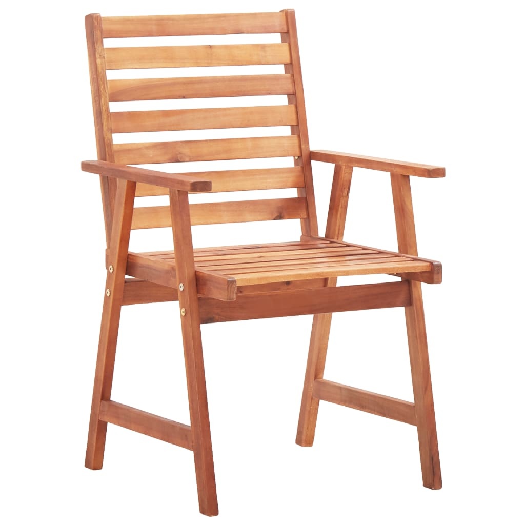 VidaXL Tuinstoelen 3 st met kussens massief acaciahout
