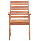 VidaXL Tuinstoelen 3 st met kussens massief acaciahout