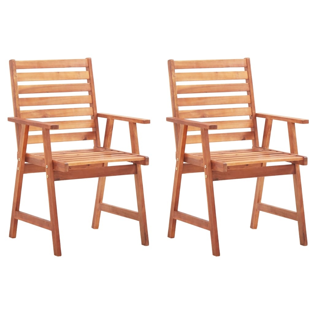 VidaXL Tuinstoelen 2 st met kussens massief acaciahout