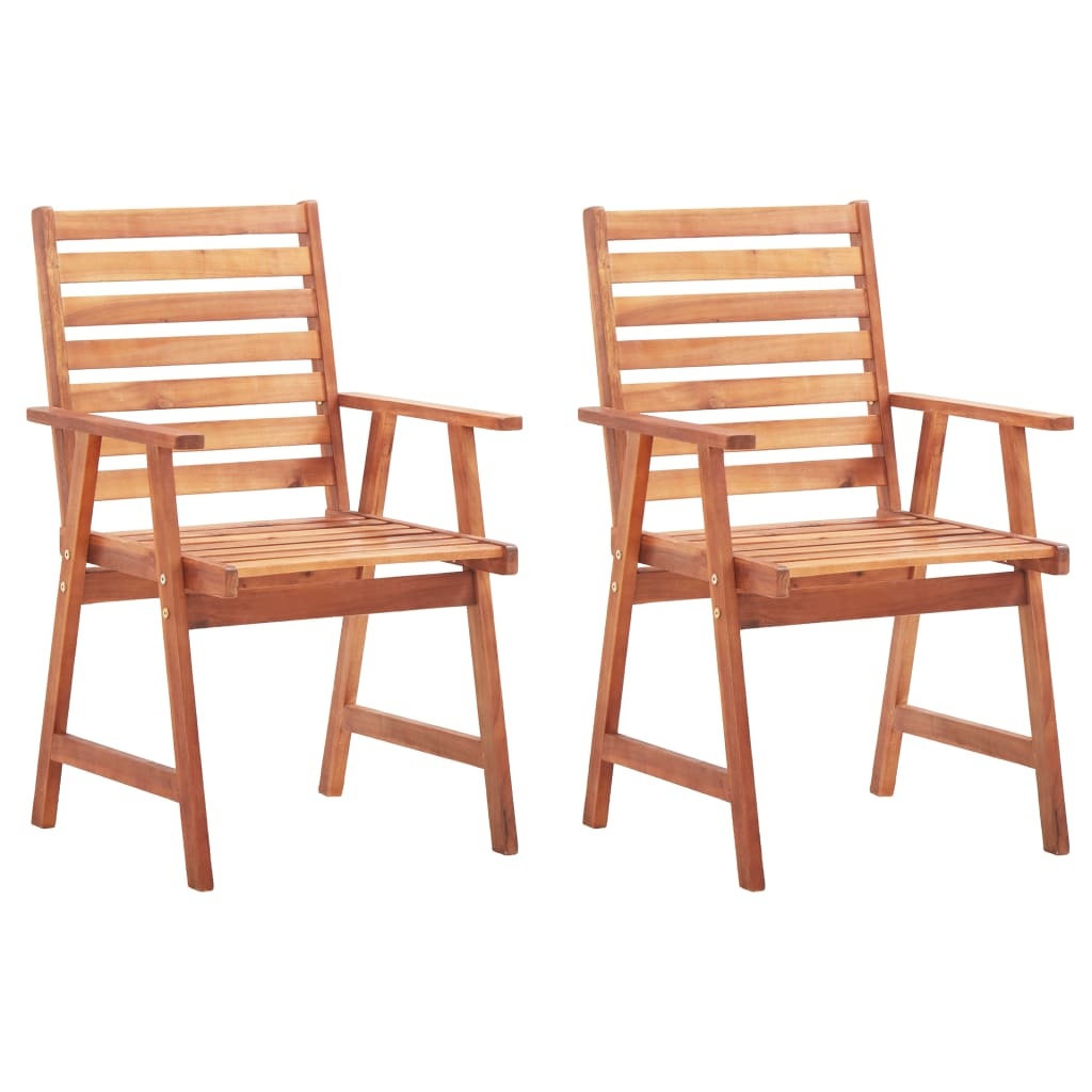 VidaXL Tuinstoelen 2 st met kussens massief acaciahout