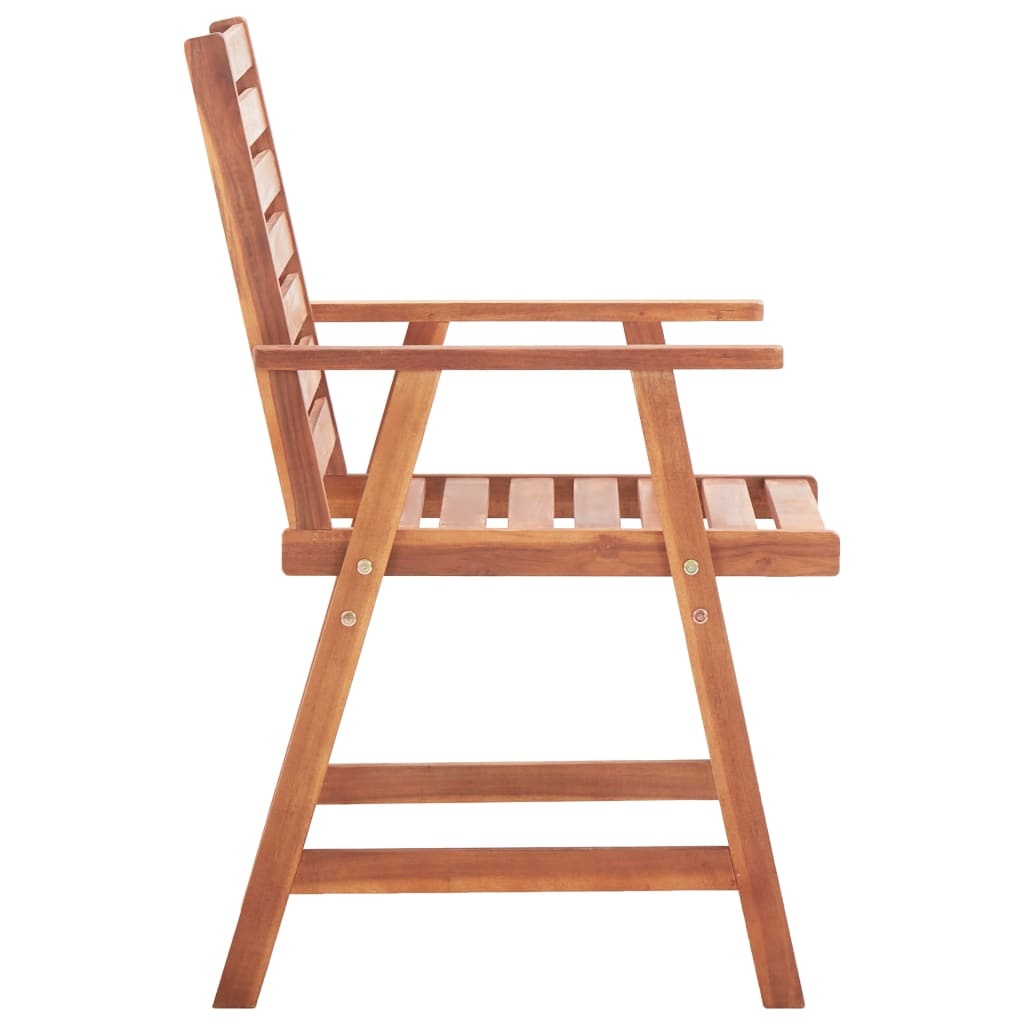 VidaXL Tuinstoelen 2 st met kussens massief acaciahout