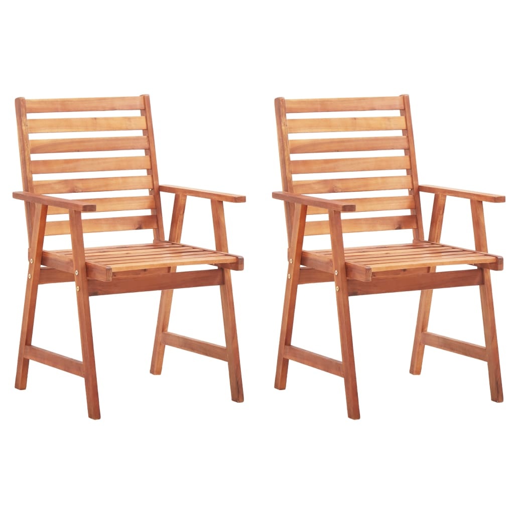 VidaXL Tuinstoelen 2 st met kussens massief acaciahout
