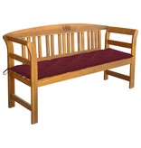 VidaXL Tuinbank met kussen 157 cm massief acaciahout