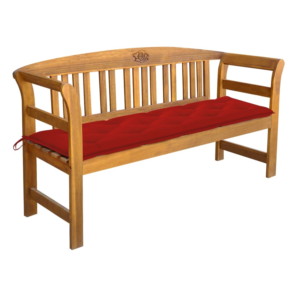 VidaXL Tuinbank met kussen 157 cm massief acaciahout