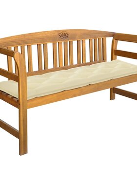 VidaXL Tuinbank met kussen 157 cm massief acaciahout