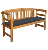 VidaXL Tuinbank met kussen 157 cm massief acaciahout
