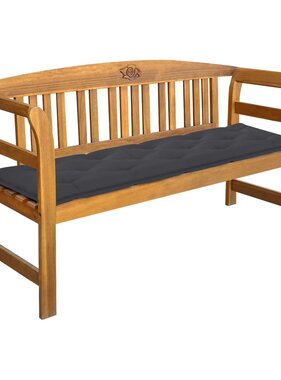 VidaXL Tuinbank met kussen 157 cm massief acaciahout