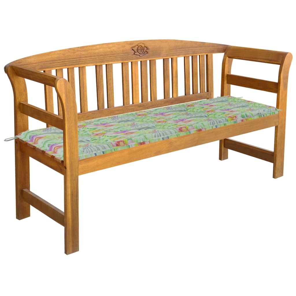 VidaXL Tuinbank met kussen 157 cm massief acaciahout