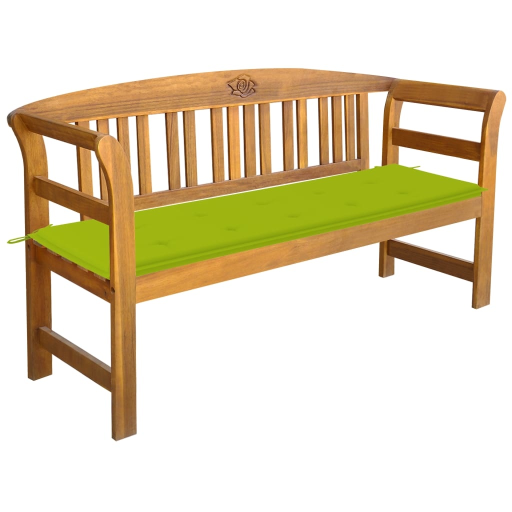 VidaXL Tuinbank met kussen 157 cm massief acaciahout