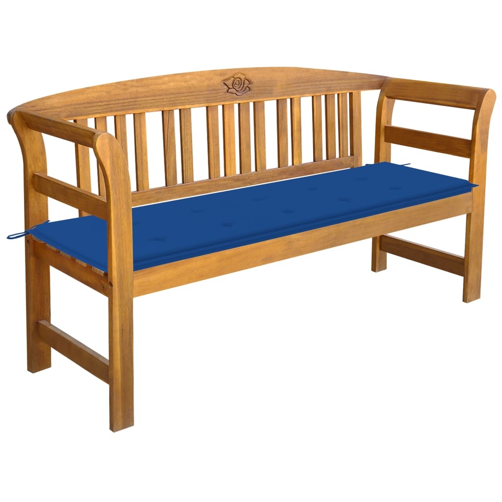 VidaXL Tuinbank met kussen 157 cm massief acaciahout