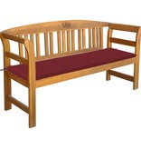 VidaXL Tuinbank met kussen 157 cm massief acaciahout