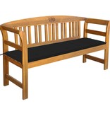 VidaXL Tuinbank met kussen 157 cm massief acaciahout
