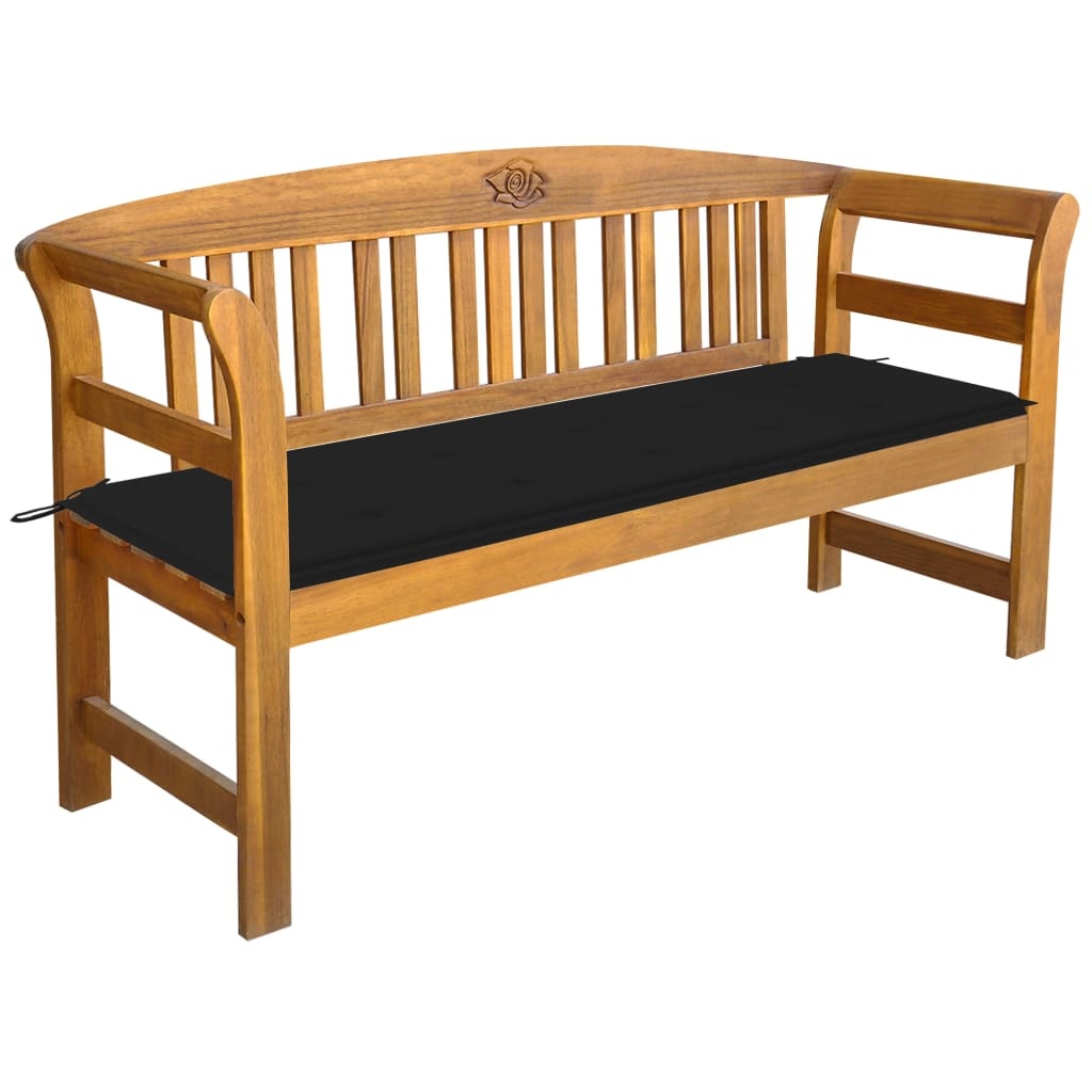 VidaXL Tuinbank met kussen 157 cm massief acaciahout