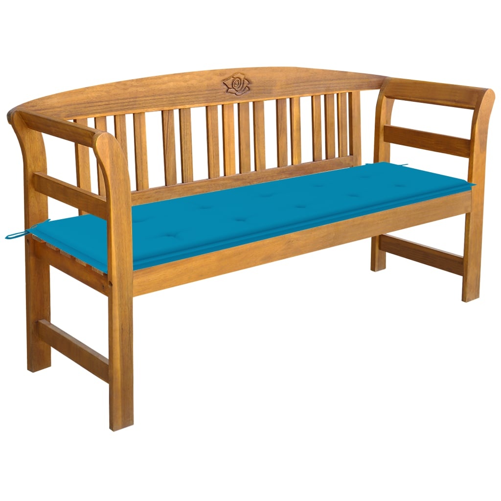VidaXL Tuinbank met kussen 157 cm massief acaciahout