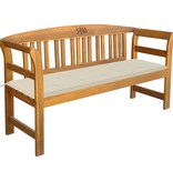 VidaXL Tuinbank met kussen 157 cm massief acaciahout